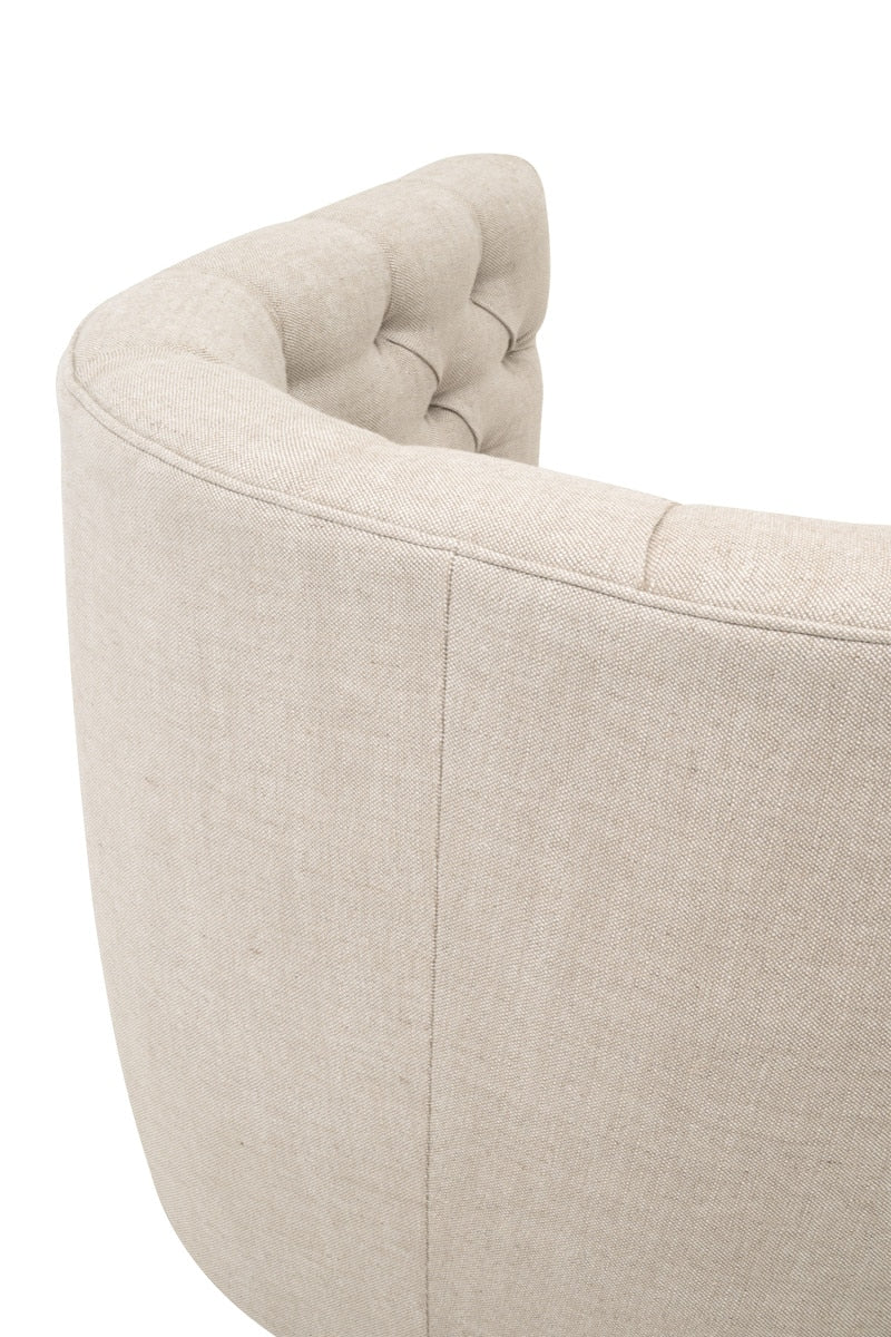 Marcel Cotton Swivel Club Chair