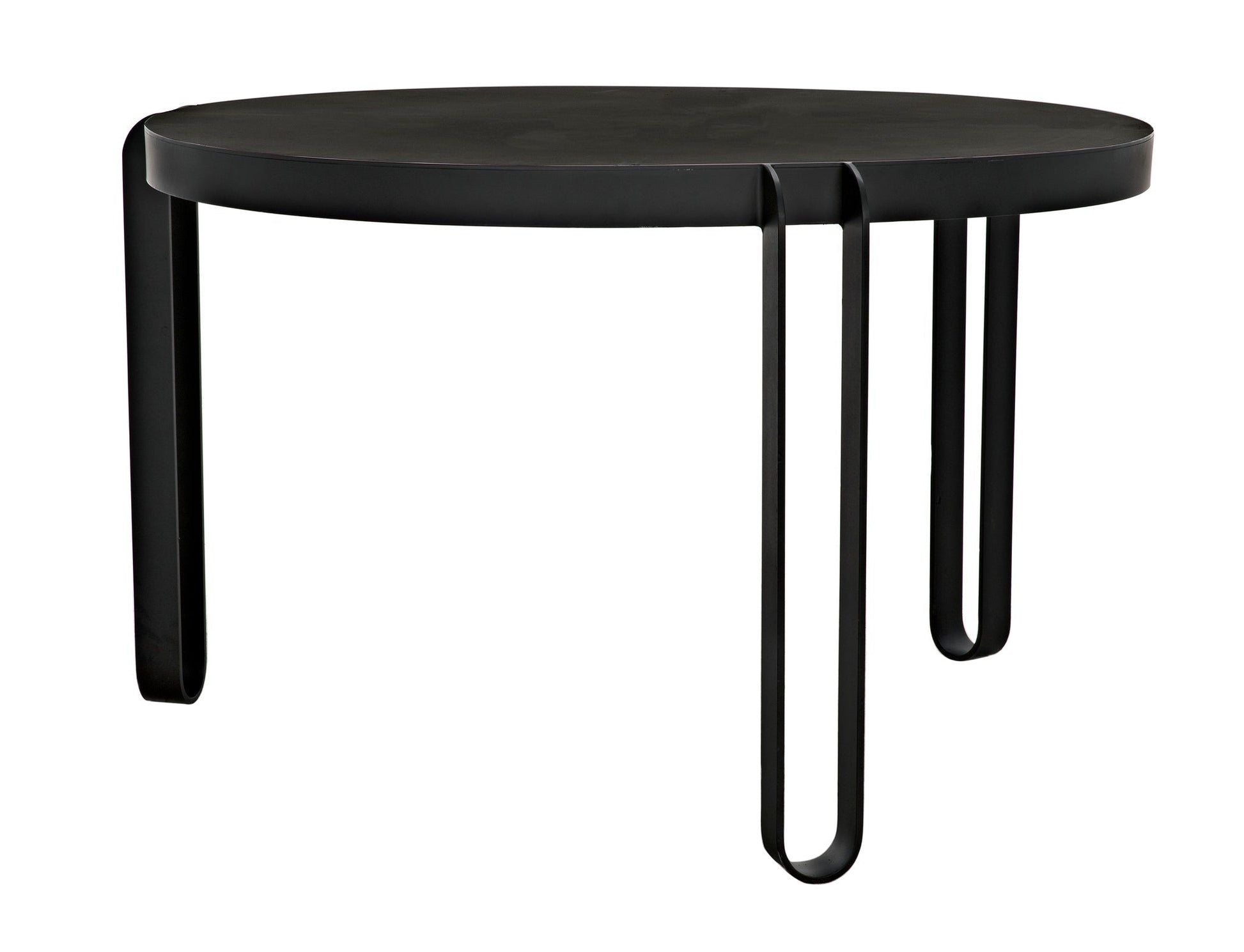 Marcellus Dining Table, 49", Black Metal-Dining Tables-Noir-Sideboards and Things