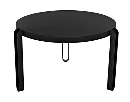 Marcellus Dining Table, 49", Black Metal-Dining Tables-Noir-Sideboards and Things