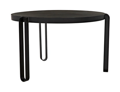 Marcellus Dining Table, 49", Black Metal-Dining Tables-Noir-Sideboards and Things