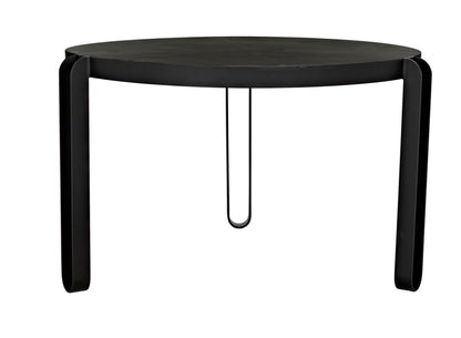 Marcellus Dining Table, 49", Black Metal-Dining Tables-Noir-Sideboards and Things