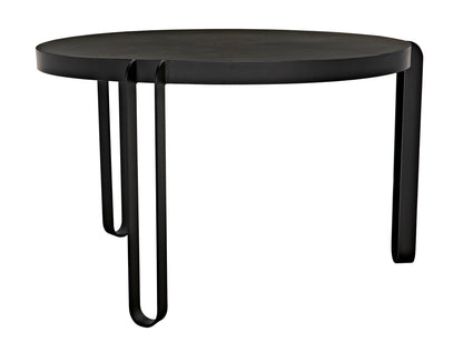 Marcellus Dining Table, 49", Black Metal-Dining Tables-Noir-Sideboards and Things