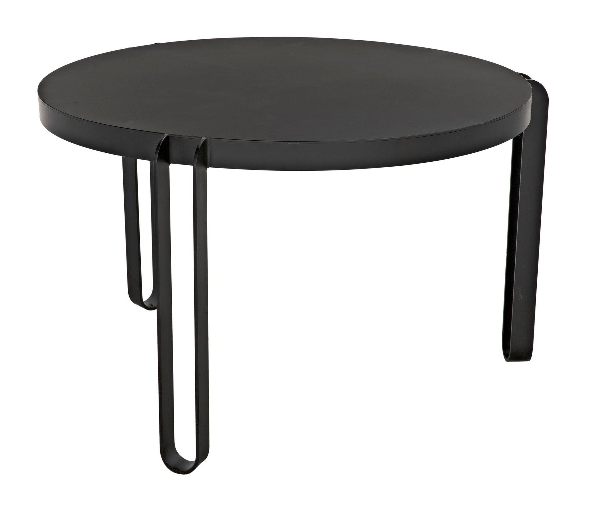 Marcellus Dining Table, 49", Black Metal-Dining Tables-Noir-Sideboards and Things