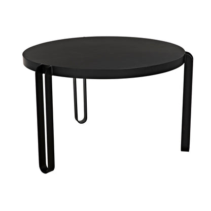 Marcellus Dining Table, 49", Black Metal-Dining Tables-Noir-Sideboards and Things