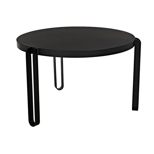 Marcellus Dining Table, 49", Black Metal-Dining Tables-Noir-Sideboards and Things