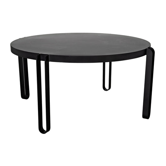 Marcellus Dining Table, 63", Black Metal-Dining Tables-Noir-Sideboards and Things