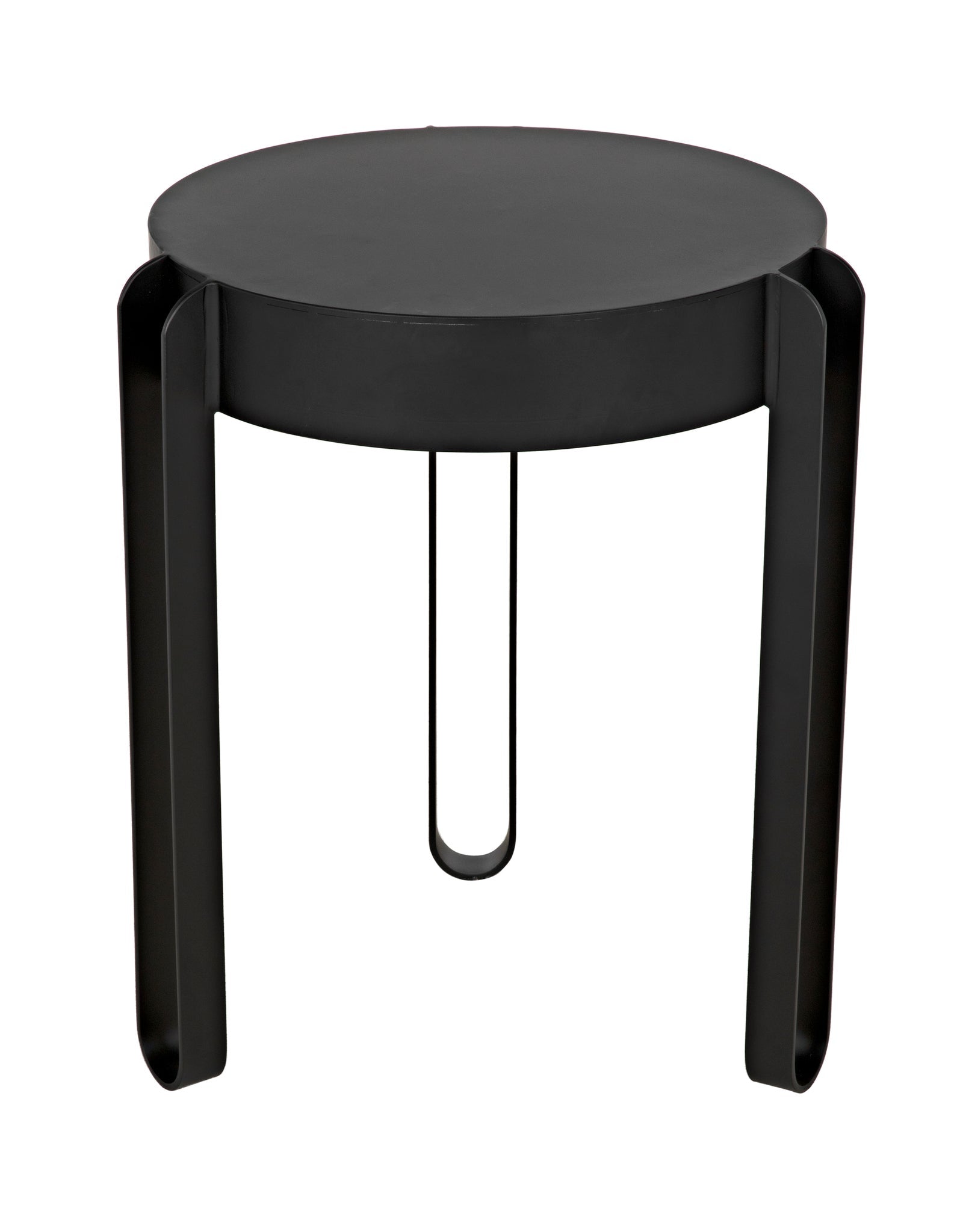 Marcellus Side Table, Black Metal-Side Tables-Noir-Sideboards and Things