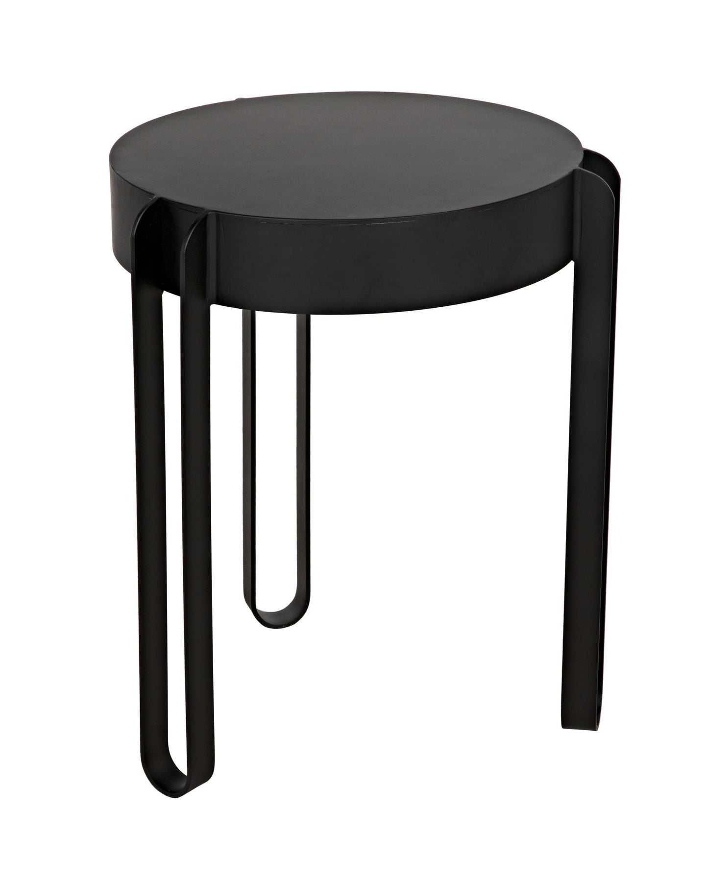 Marcellus Side Table, Black Metal-Side Tables-Noir-Sideboards and Things