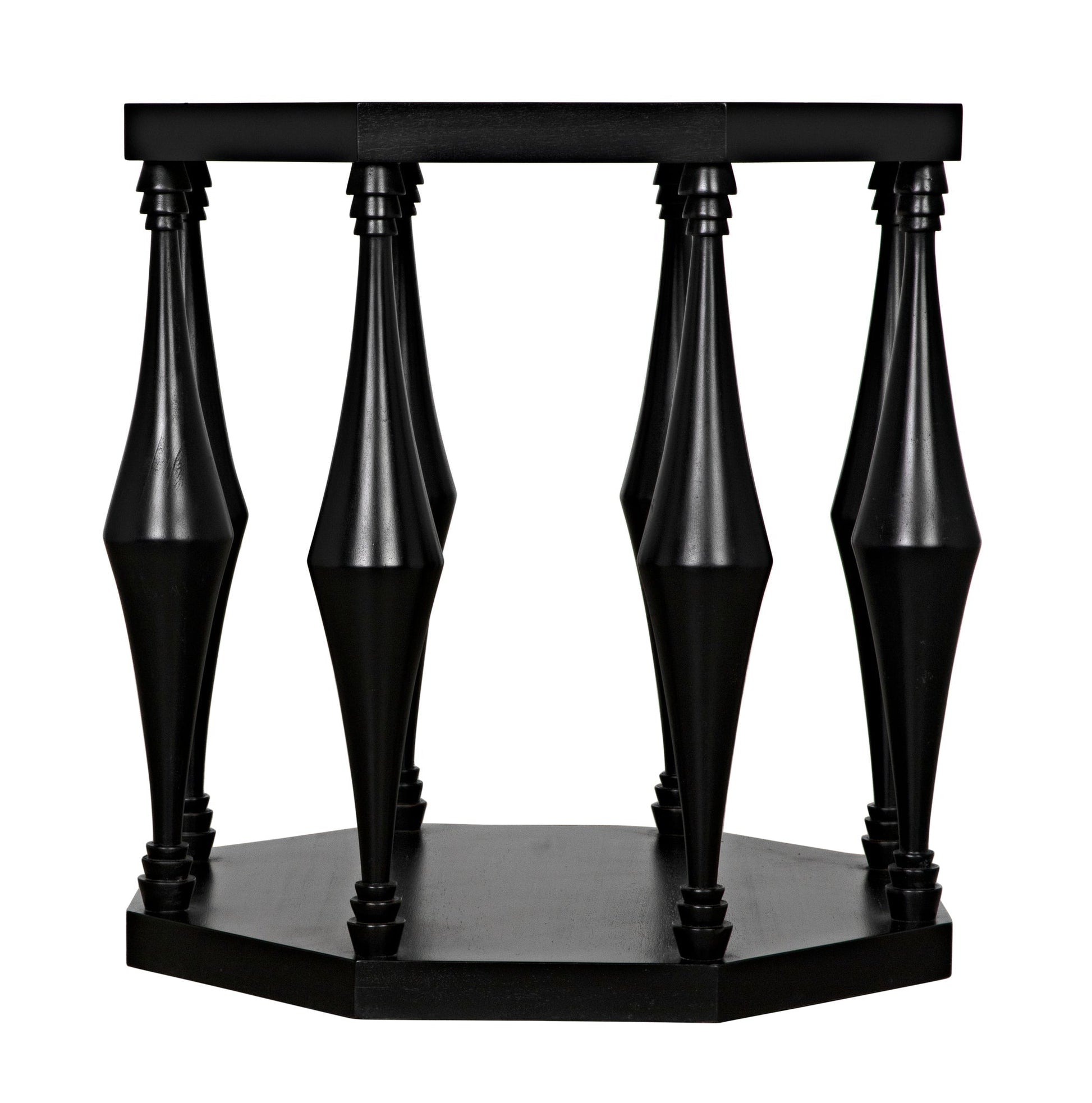 Marceo Side Table, Hand Rubbed Black-Side Tables-Noir-Sideboards and Things