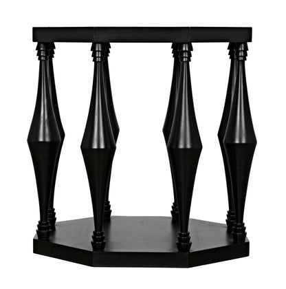 Marceo Side Table, Hand Rubbed Black-Side Tables-Noir-Sideboards and Things