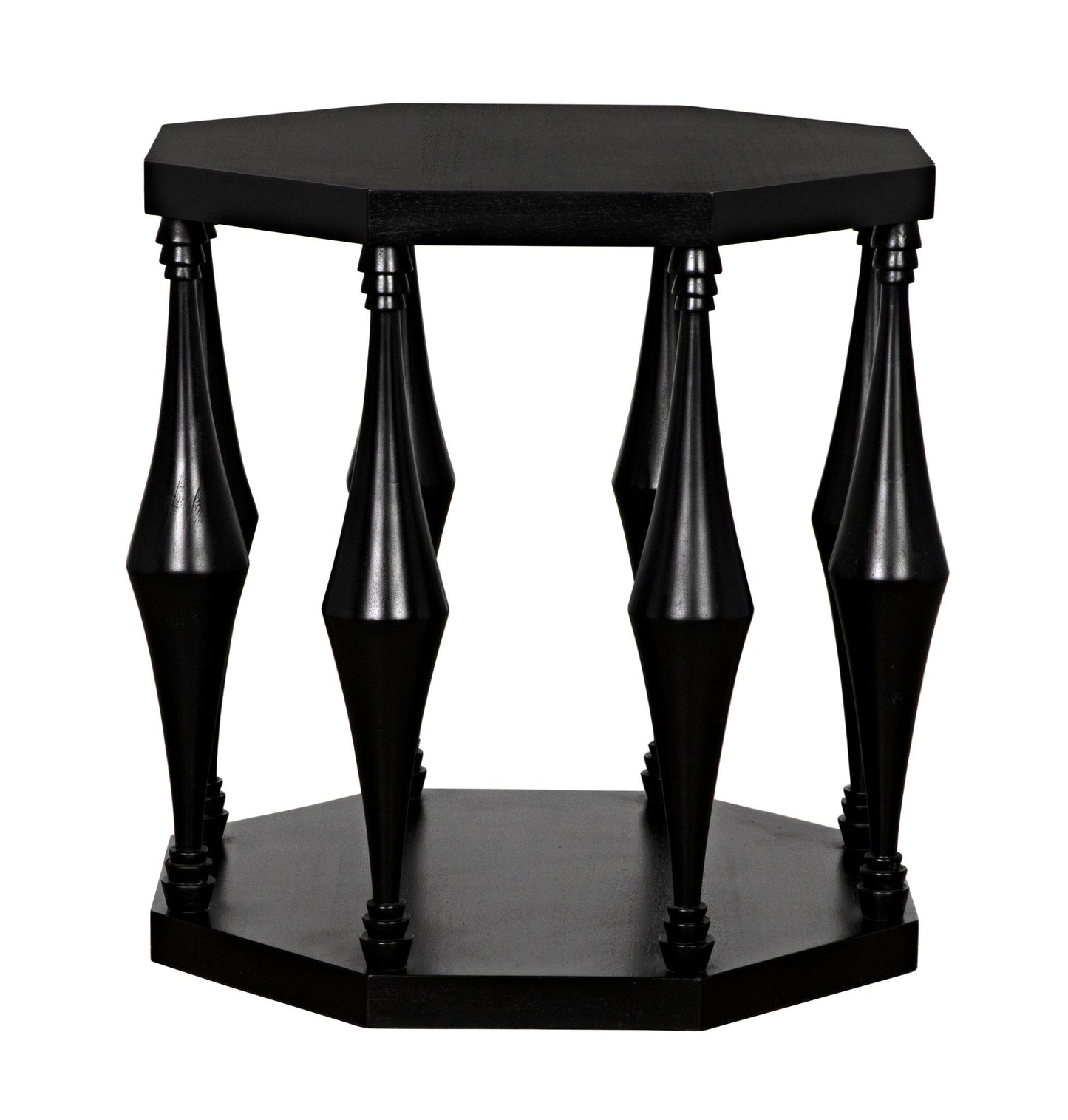 Marceo Side Table, Hand Rubbed Black-Side Tables-Noir-Sideboards and Things