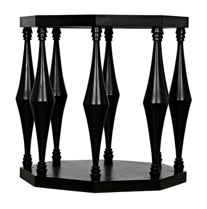 Marceo Side Table, Hand Rubbed Black-Side Tables-Noir-Sideboards and Things