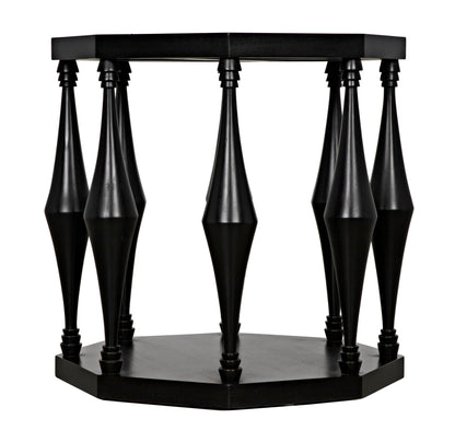 Marceo Side Table, Hand Rubbed Black-Side Tables-Noir-Sideboards and Things