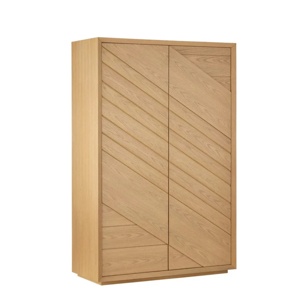 Margot Natural Oak Velvet-Lined Drawers Cabinet