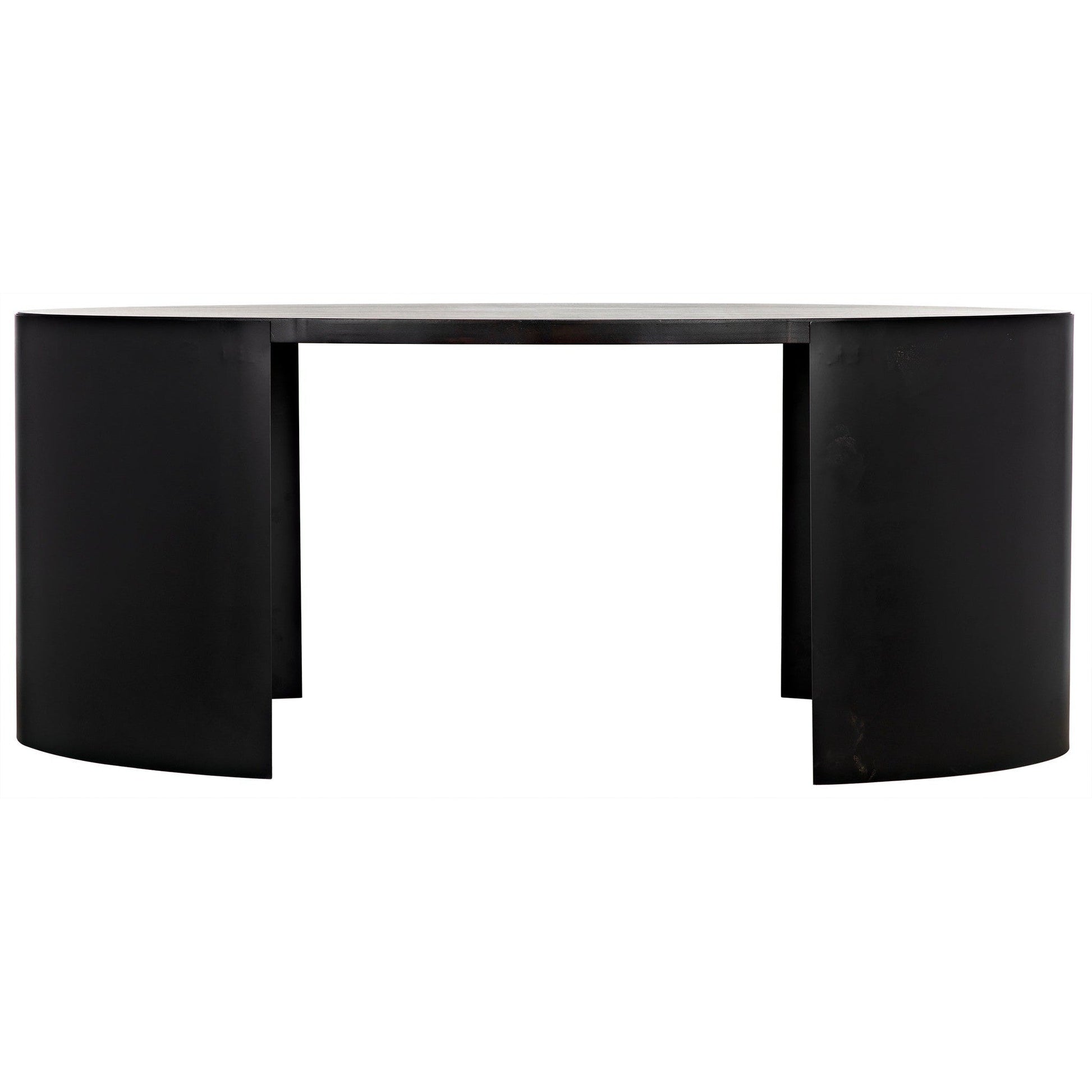 Marigold Desk, Ebony Walnut Wood Black Oval Desk-Home Office Desks-Noir-Sideboards and Things