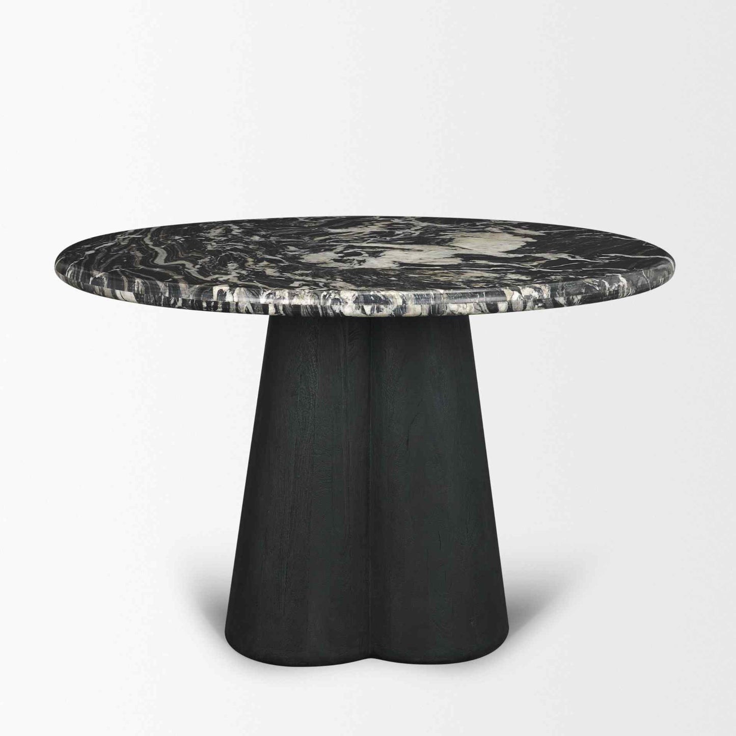 Marilyn Black Forest Marble Top Round Dining Table