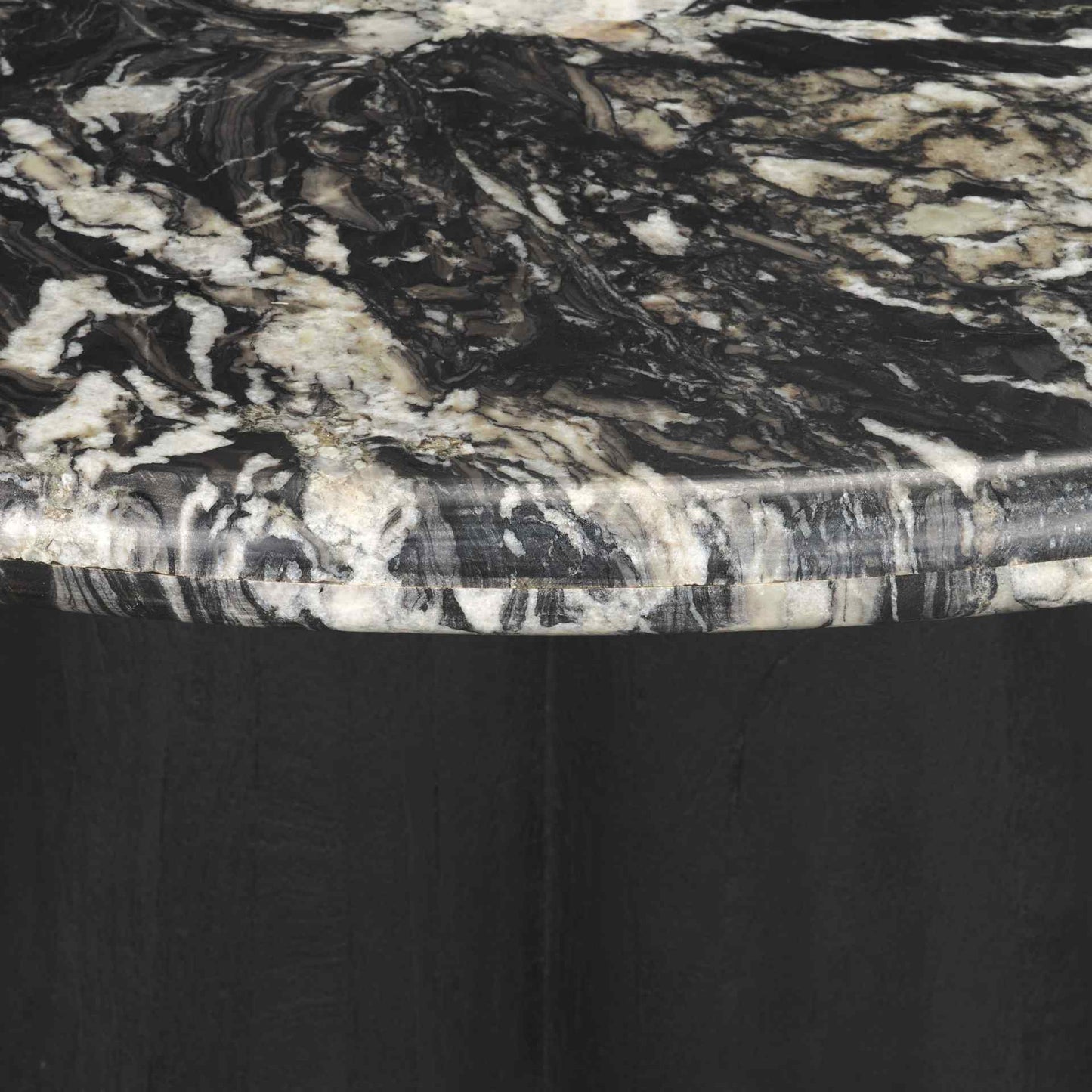 Marilyn Black Forest Marble Top Round Dining Table