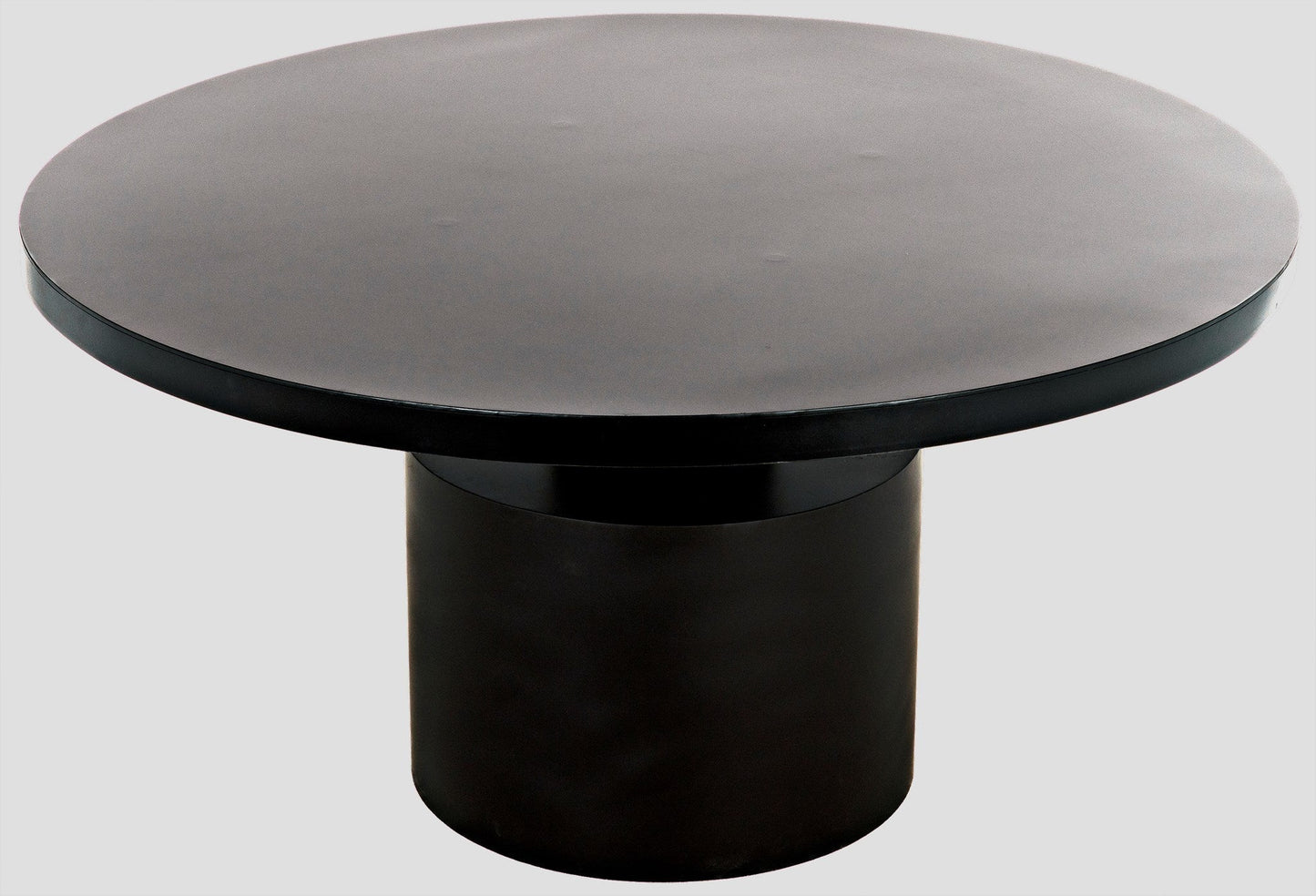 Marlow Black Steel Round Dining Table-Dining Tables-Noir-Sideboards and Things