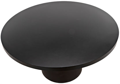 Marlow Black Steel Round Dining Table-Dining Tables-Noir-Sideboards and Things