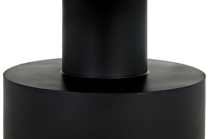 Marlow Black Steel Round Dining Table-Dining Tables-Noir-Sideboards and Things