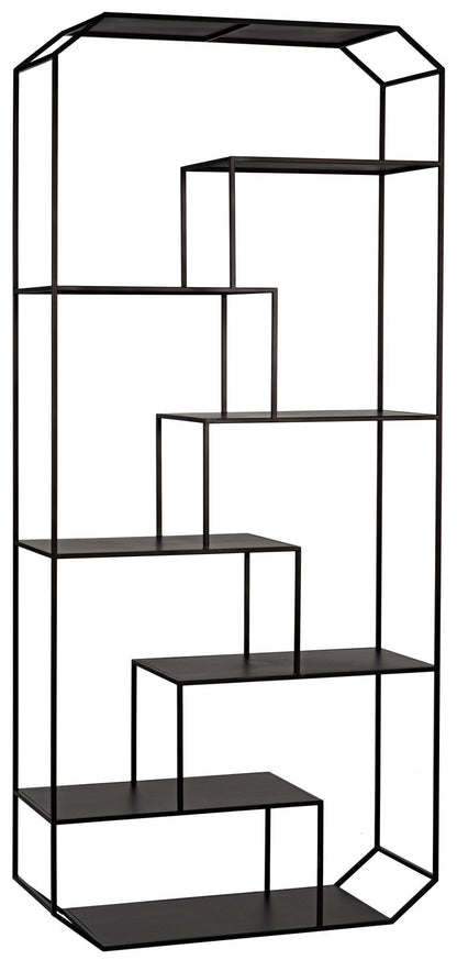 Marquise Bookcase, Black Steel-Bookcases-Noir-Sideboards and Things