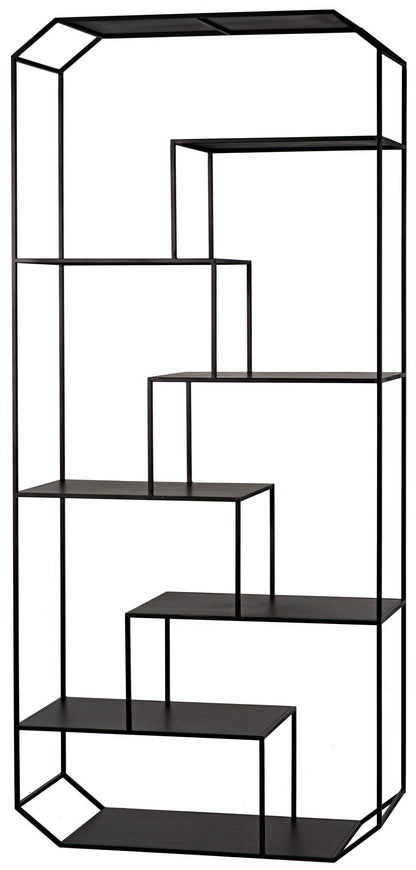 Marquise Bookcase, Black Steel-Bookcases-Noir-Sideboards and Things