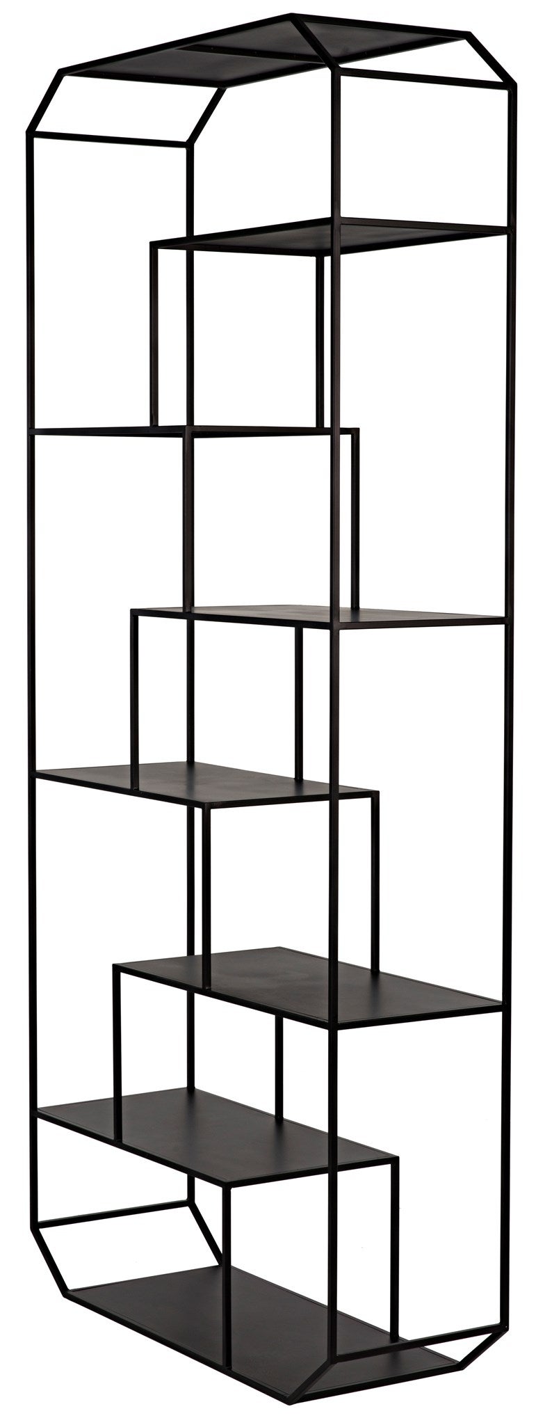 Marquise Bookcase, Black Steel-Bookcases-Noir-Sideboards and Things