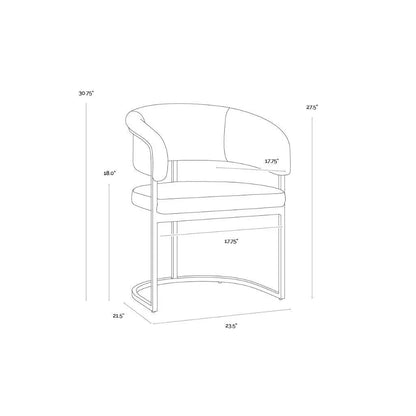 SUNPAN Marris Velvet Dining Armchair