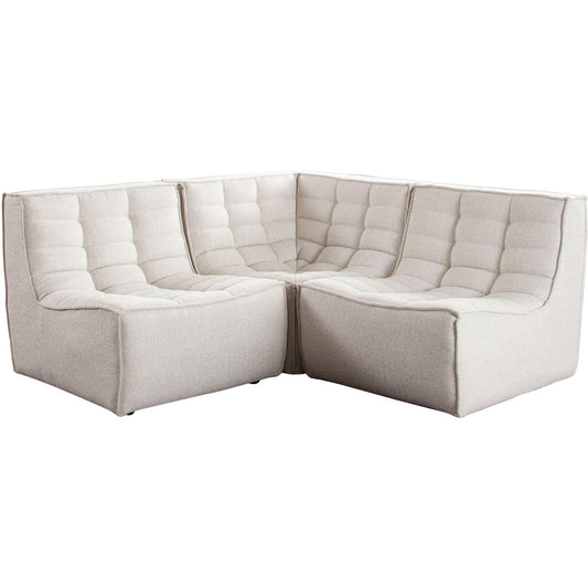 Marshall 3PC Corner Modular Sectional in Sand Fabric-Sectionals-Diamond Sofa-Sideboards and Things 