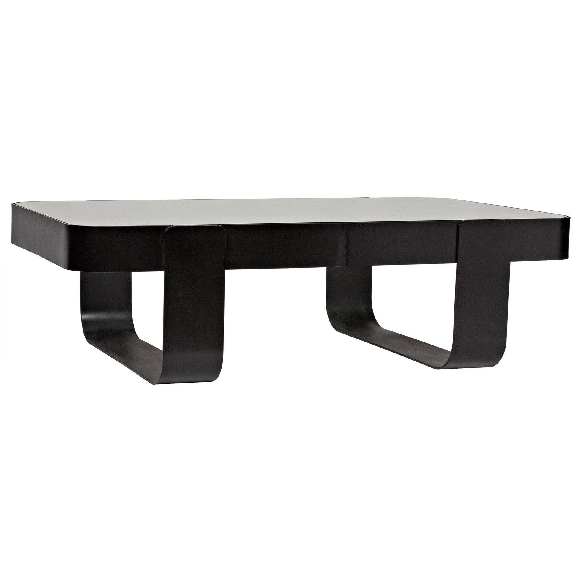 Marshall Black Steel Rectangle Coffee Table-Coffee Tables-Noir-Sideboards and Things