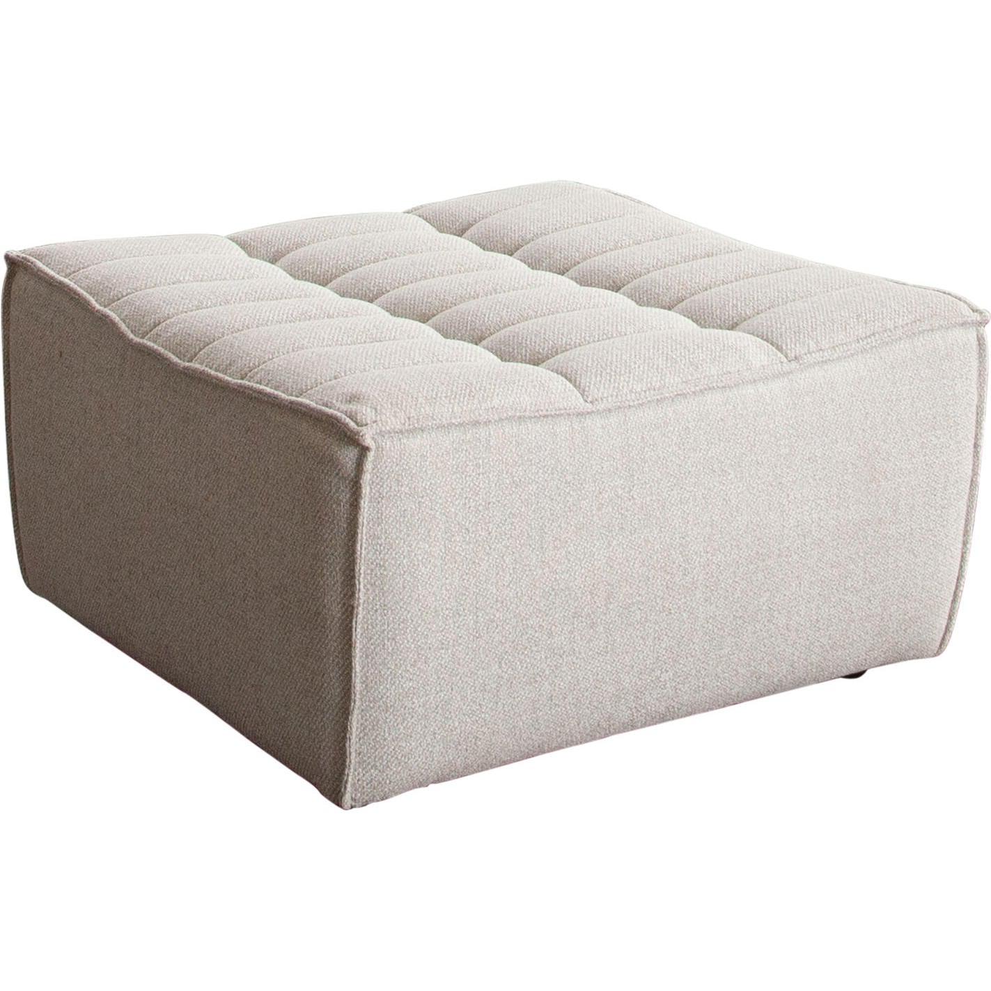 Marshall Scooped Seat Ottoman in Sand Fabric-Sofas & Loveseats-Diamond Sofa-Sideboards and Things 