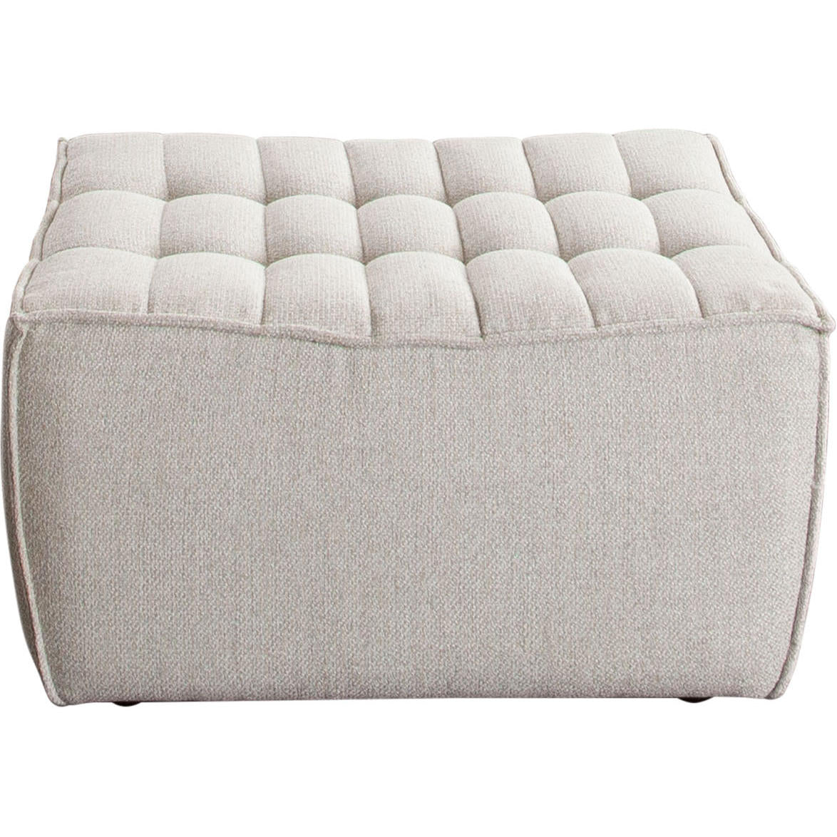 Marshall Scooped Seat Ottoman in Sand Fabric-Sofas & Loveseats-Diamond Sofa-Sideboards and Things 