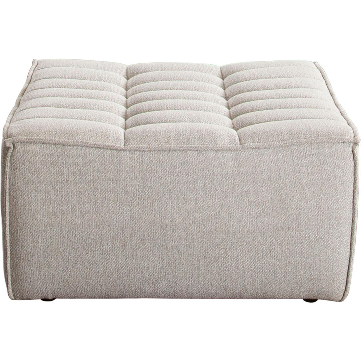 Marshall Scooped Seat Ottoman in Sand Fabric-Sofas & Loveseats-Diamond Sofa-Sideboards and Things 