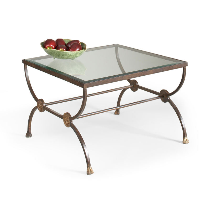 Chelsea House Martin Glass Top Square Cocktail Table