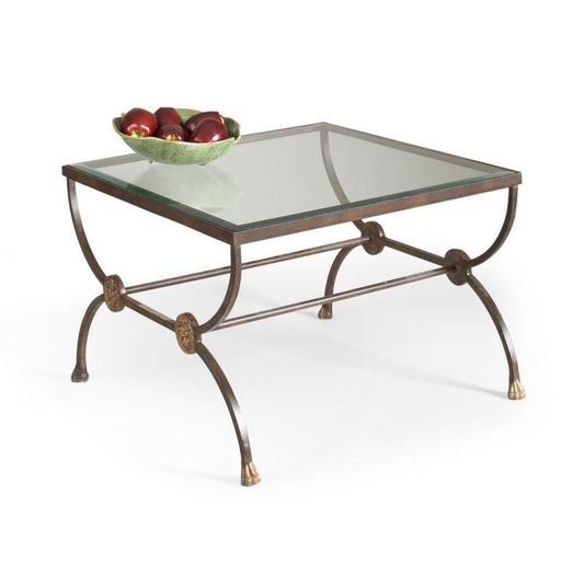 Chelsea House Martin Glass Top Square Cocktail Table