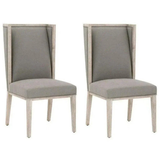 Essentials For Living Martin Wing Grey Performance Fabric Dining Chair 2PC