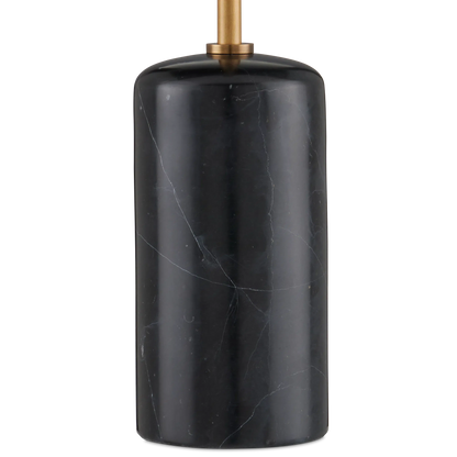 Martini Black Torchiere Table Lamp-Table Lamps-Currey & Co-Sideboards and Things