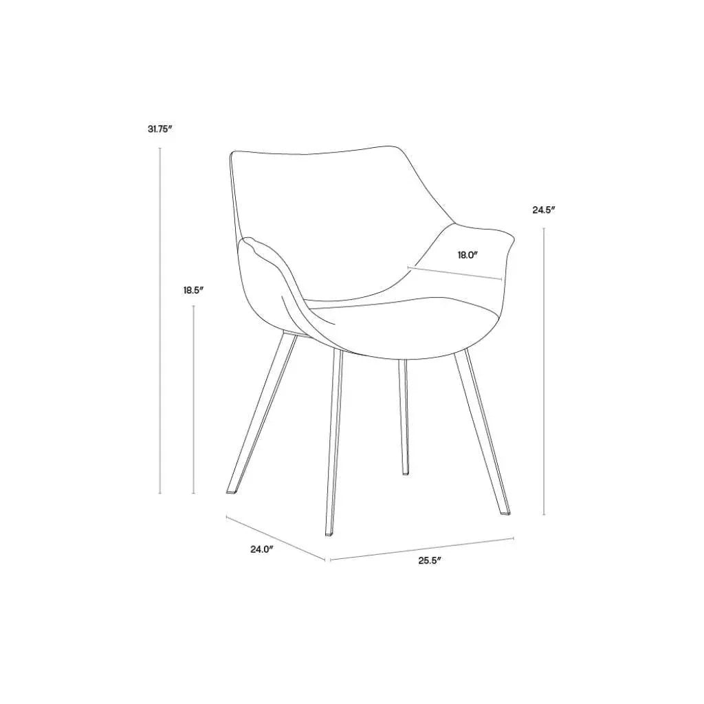 SUNPAN Mason Leather Dining Armchair