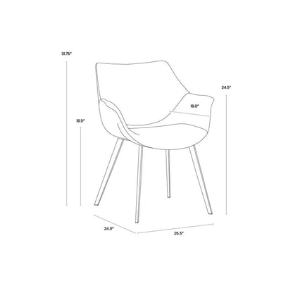 SUNPAN Mason Leather Dining Armchair