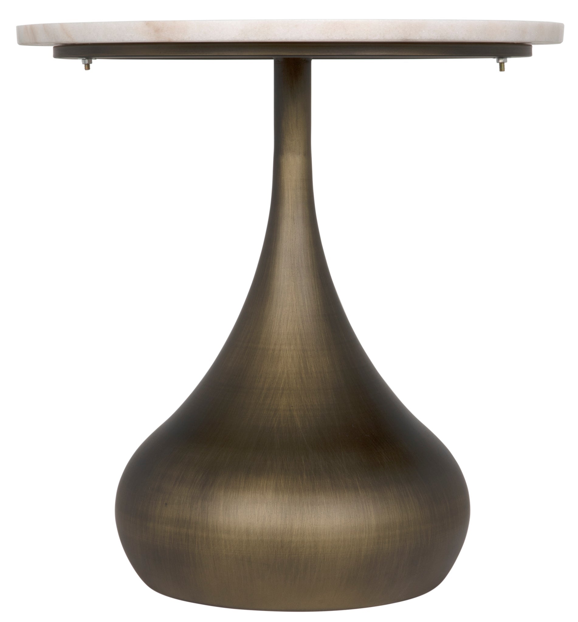 Mateo Side Table, Aged Brass-Side Tables-Noir-Sideboards and Things