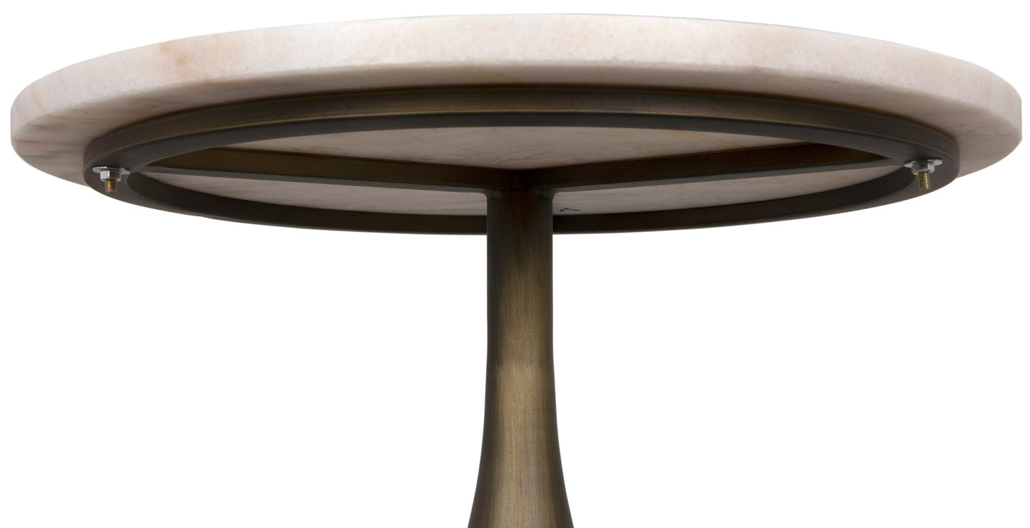 Mateo Side Table, Aged Brass-Side Tables-Noir-Sideboards and Things