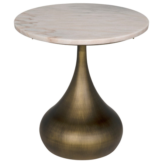 Mateo Side Table, Aged Brass-Side Tables-Noir-Sideboards and Things