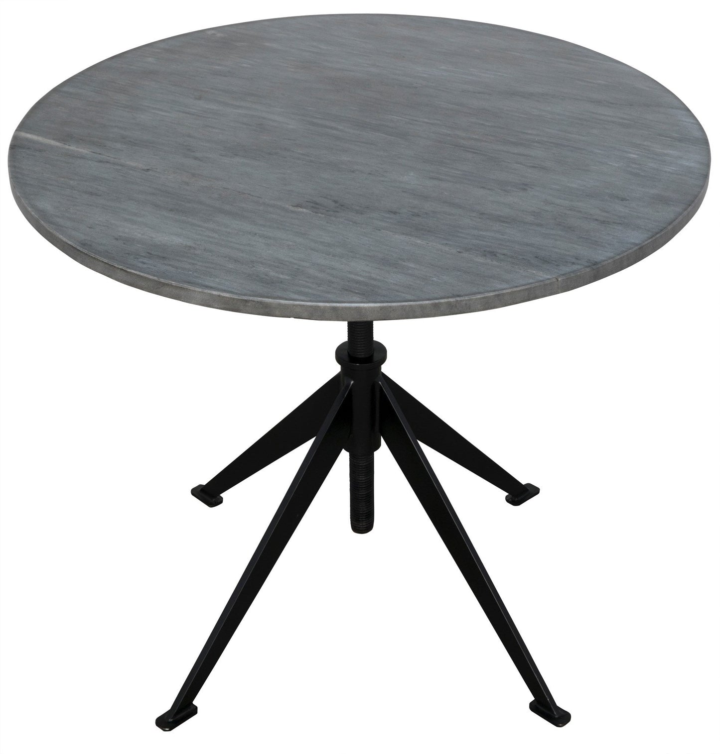 Matilo Steel and Marble Adjustable Side Table-Side Tables-Noir-Sideboards and Things