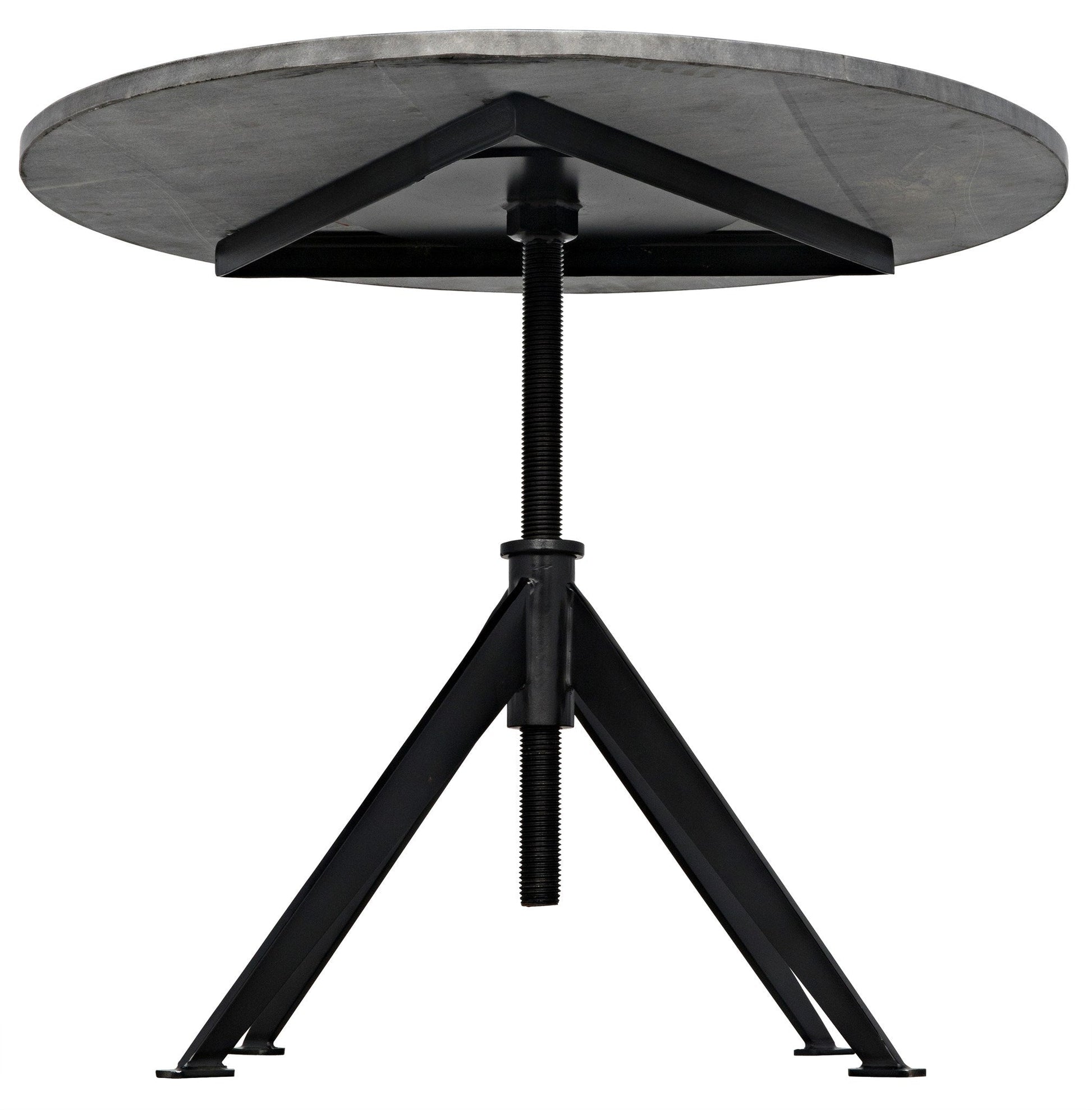 Matilo Steel and Marble Adjustable Side Table-Side Tables-Noir-Sideboards and Things