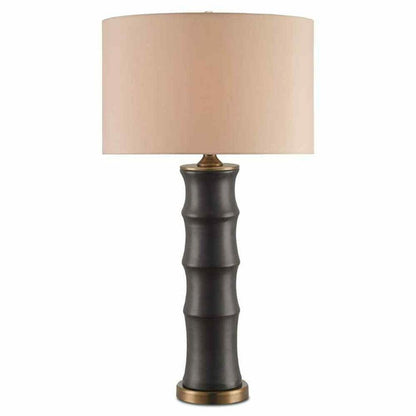 Matte Black Antique Brass Roark Table Lamp Table Lamps Sideboards and Things By Currey & Co