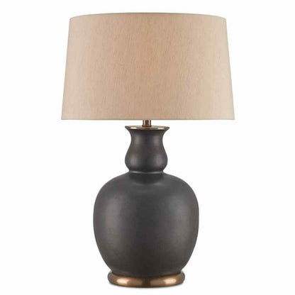 Matte Black Antique Brass Ultimo Table Lamp Table Lamps Sideboards and Things By Currey & Co