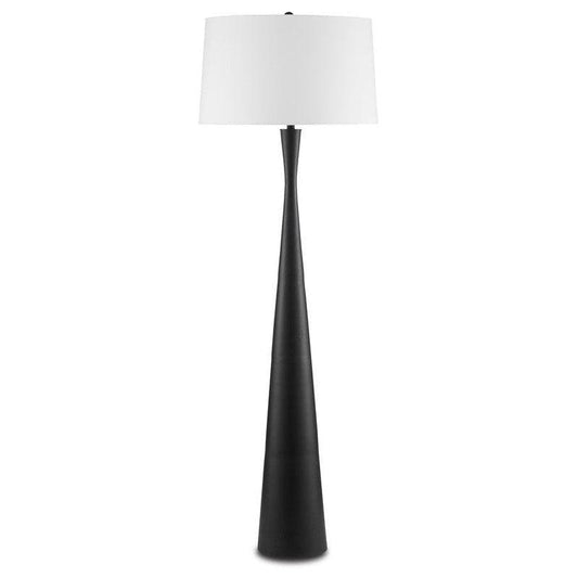 Matte Black Montenegro Floor Lamp Floor Lamps Sideboards and Things By Currey & Co