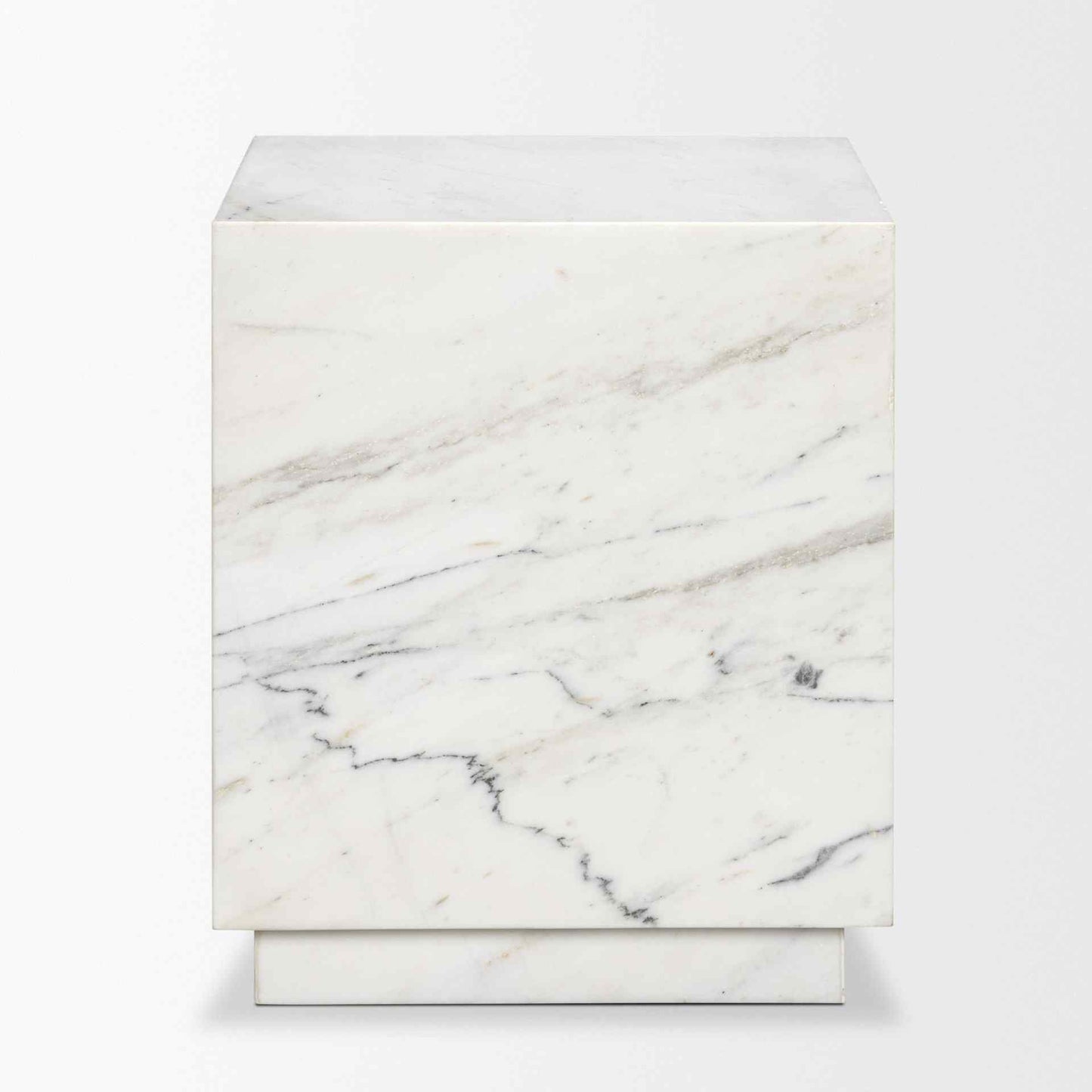 Mercana Matteo Solid Marble Square Side Table
