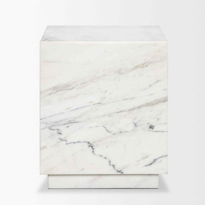Mercana Matteo Solid Marble Square Side Table