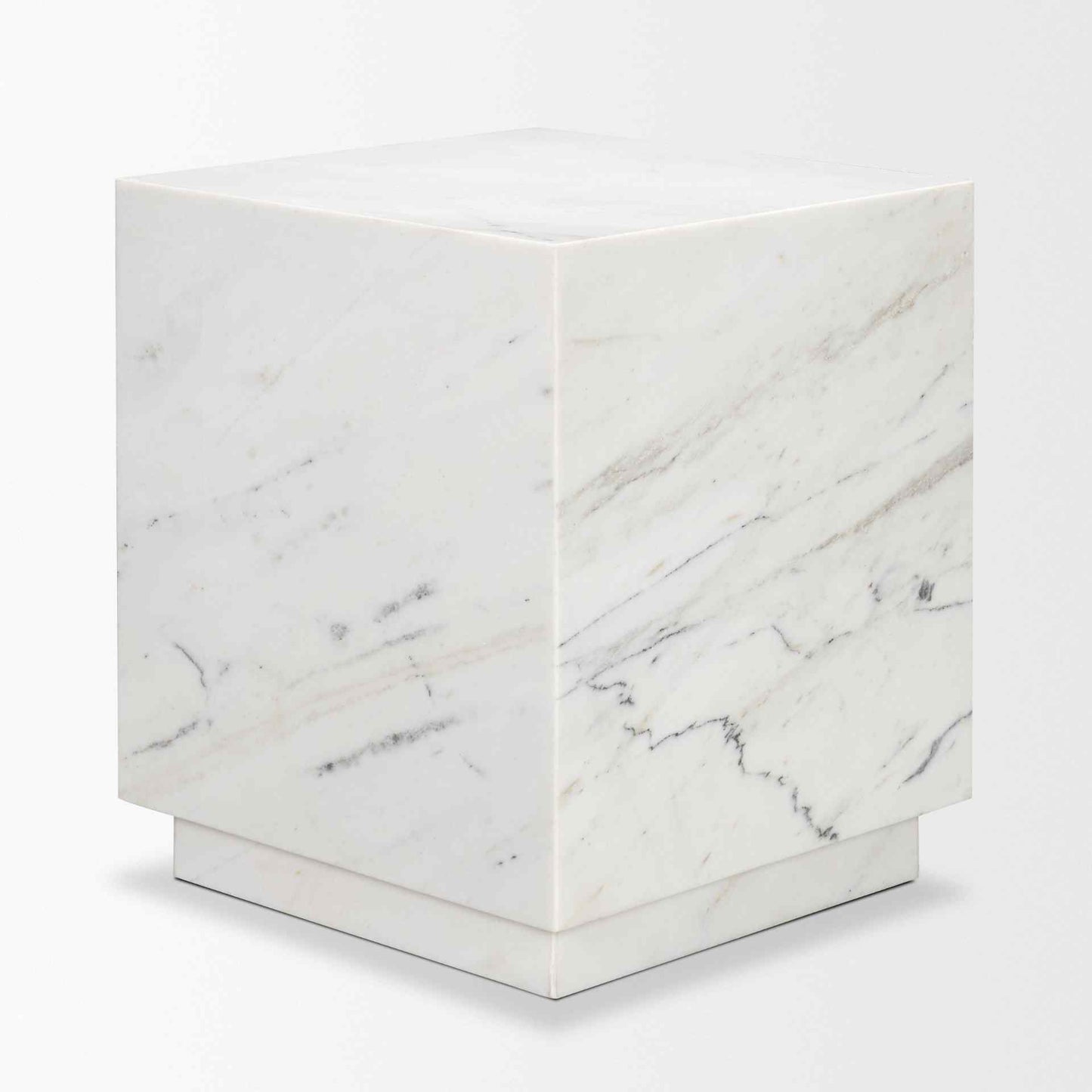 Mercana Matteo Solid Marble Square Side Table